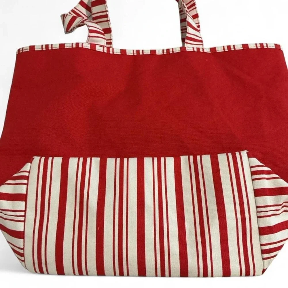 Disney Parks Tote Bag Unisex OS Red Christmas Mickey Ornament Canvas